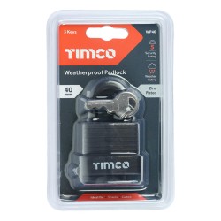 Timco Padlock Weatherproof 40mm